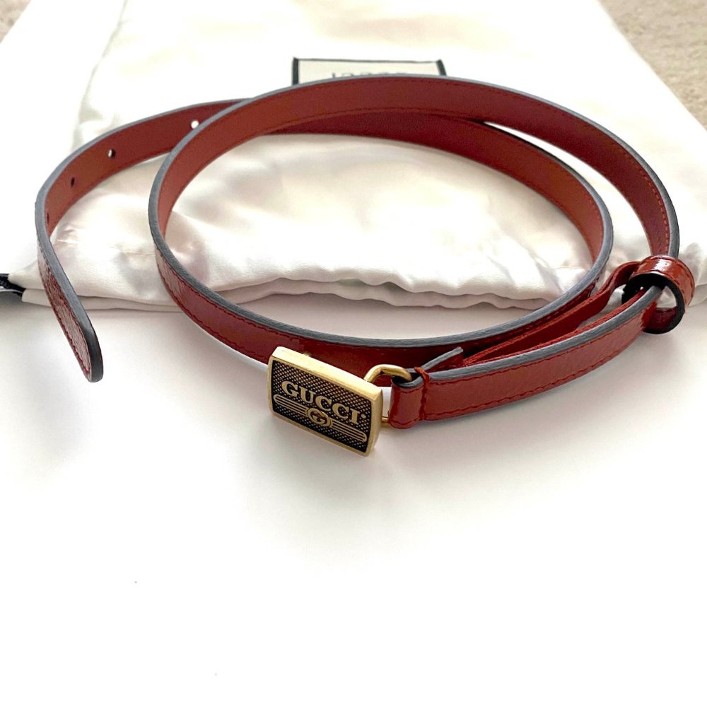 Gucci skinny belt